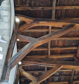 Forked tie beam in Monk's Dormitory Roof